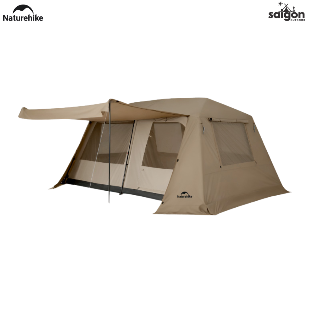 (TẶNG KÈM THẢM)Lều Cắm Trại Naturehike CNK2550WS042 Tự Bung 4-6 Người, Lều Gia Đình Camping Ngoài Trời Siêu Rộng 18m²