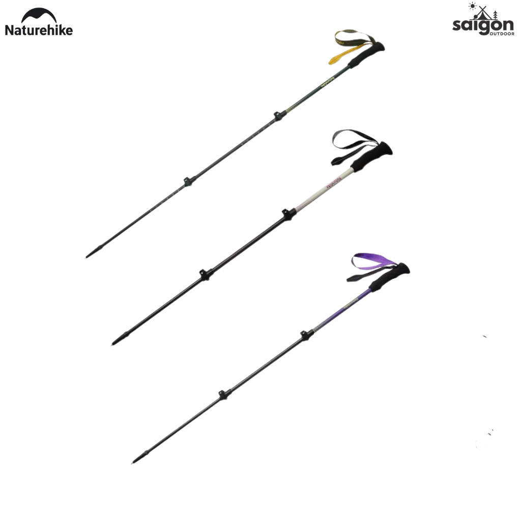 Gậy Leo Núi Naturehike CNK2300DS010 Carbon 3K Siêu Nhẹ – Gậy Trekking Gấp Gọn Điều Chỉnh Chiều Cao