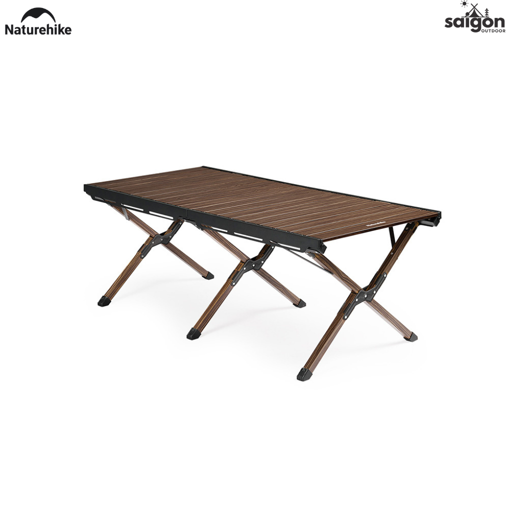 Bàn Camping Vân Gỗ Gấp Gọn CNH22JU043 Naturehike – Mặt Bàn Lớn, Khung Nhôm Chắc Chắn, Setup Outdoor Sang Trọng