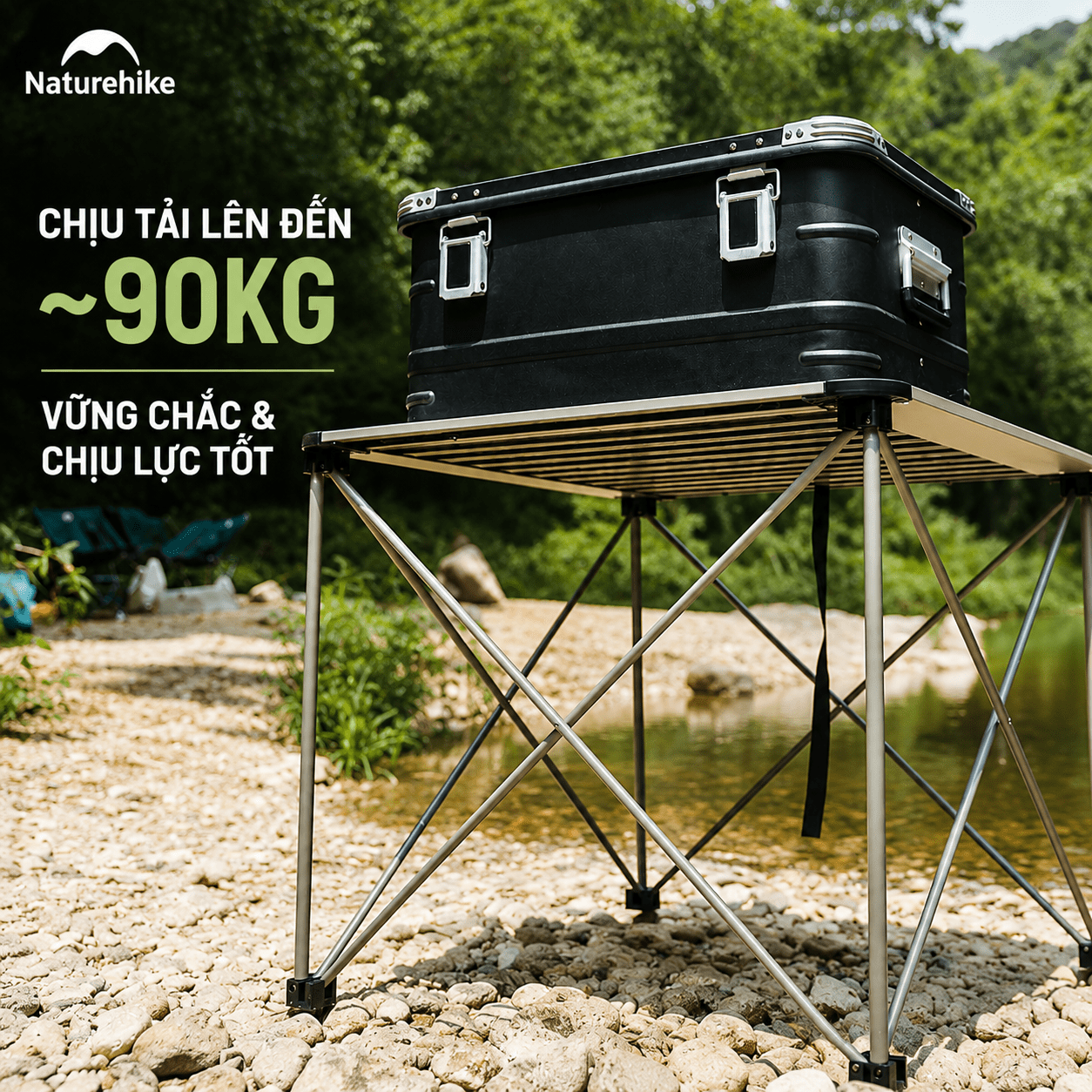 Bàn Xếp Gọn Hợp Kim Nhôm CNK2450JJ013 Naturehike – Siêu Nhẹ, Gấp Gọn Tiện Lợi Cho Camping & Picnic