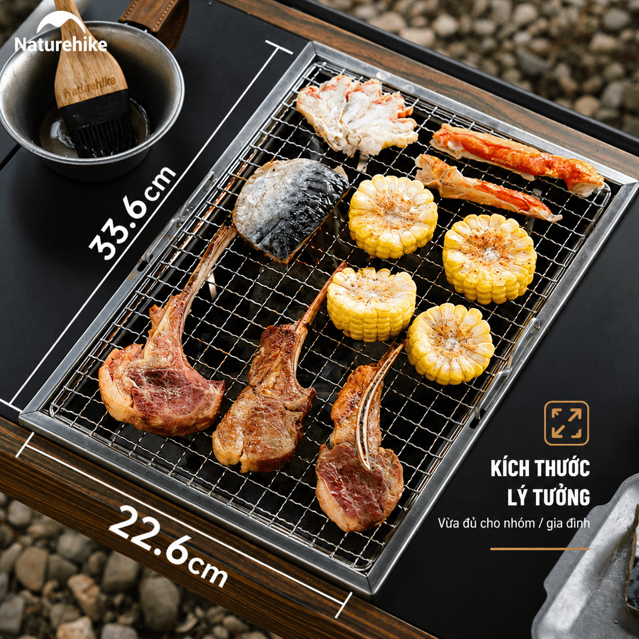 Bếp Nướng Gấp Gọn IGT Naturehike NH20CJ006 (TẶNG KÈM VỈ NƯỚNG)