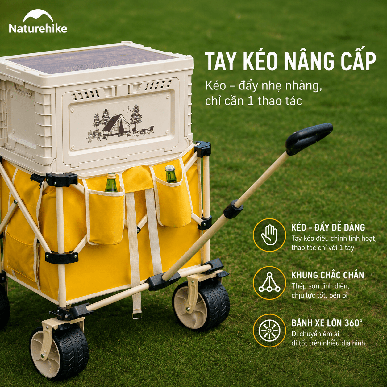 Xe Kéo Gấp Gọn Đa Năng Naturehike Camping Wagon CNK2450JJ017