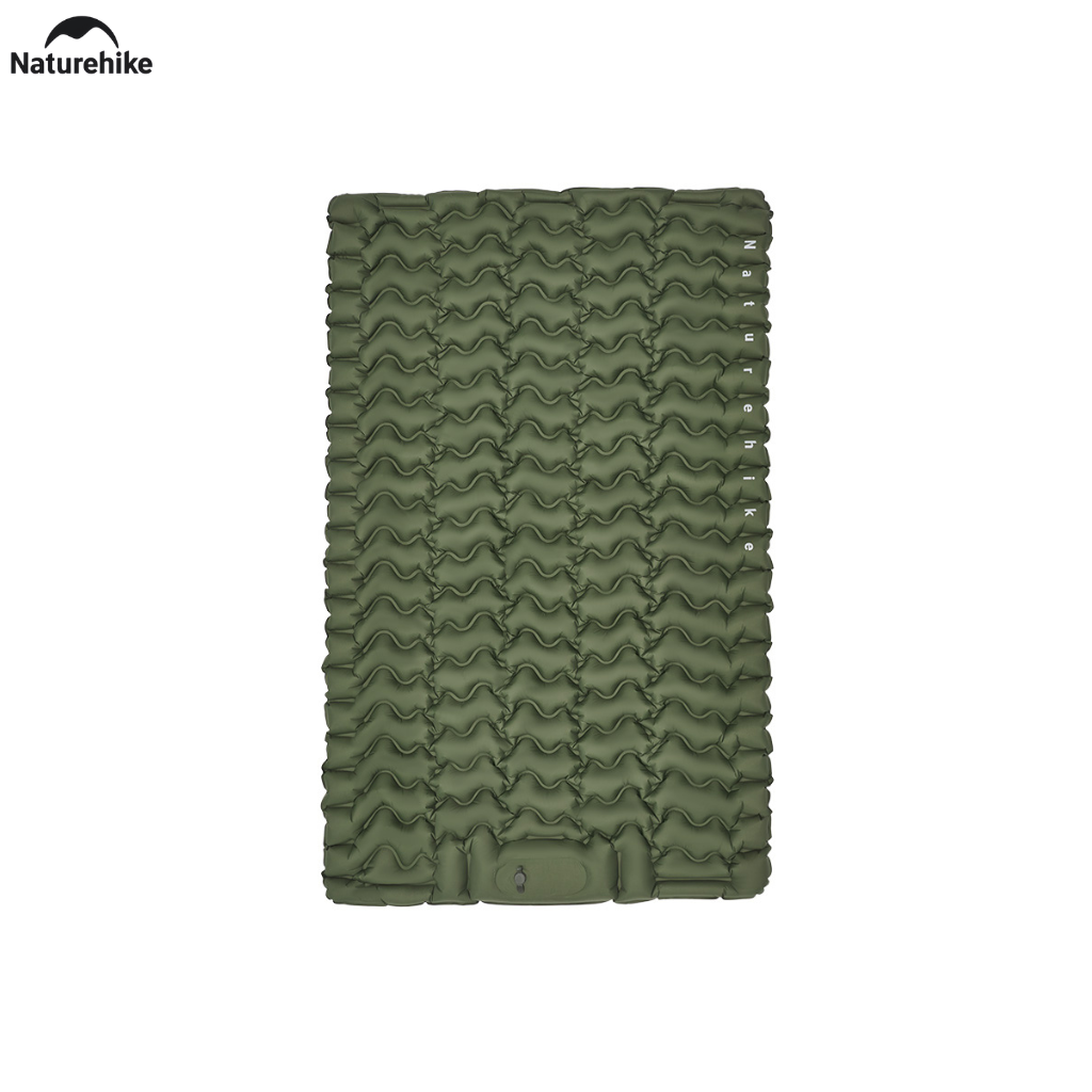 Đệm Hơi Đôi Naturehike CNK2550WS019 Đạp Chân 200x125cm Nệm Hơi Camping Gấp Gọn Có Gối Tích Hợp