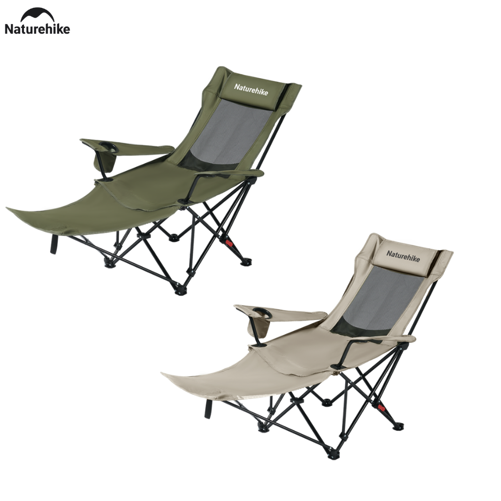 Ghế Xếp Camping Naturehike CNK2550JJ023 Có Gác Chân Lưới Ngả 130° Ghế Dã Ngoại Gấp Gọn Thoáng Khí