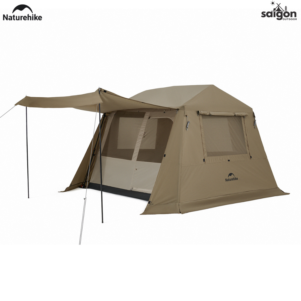 Lều Camping Naturehike CNK2550WS043 4 Người Dựng Nhanh Tự Bung Chống Mưa 2000mm Lều Gia Đình Cao 1m8