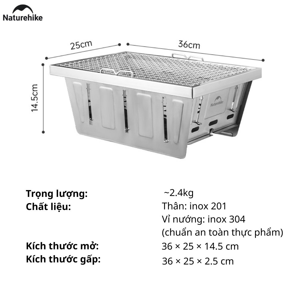 Bếp Nướng Gấp Gọn IGT Naturehike NH20CJ006