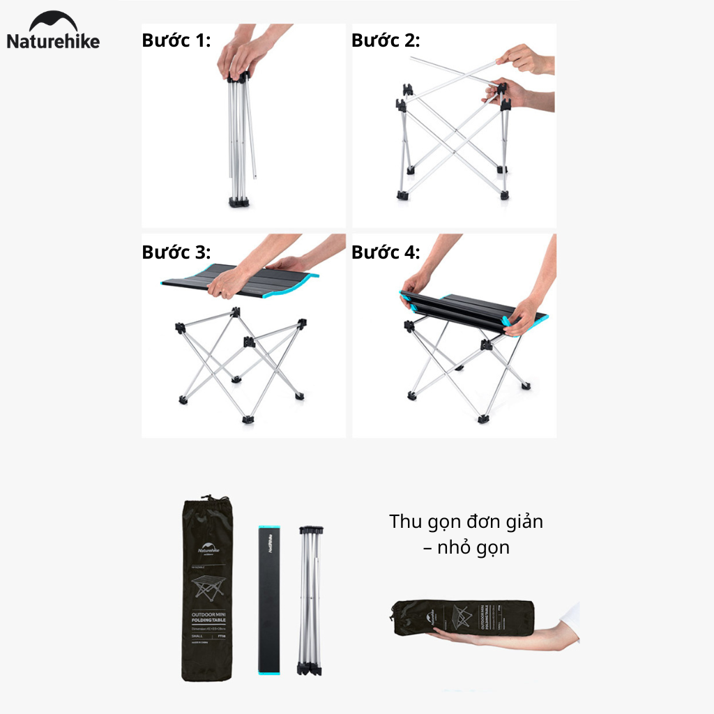 Bàn Xếp Gọn Camping NH19Z008-Z Naturehike Siêu Nhẹ
