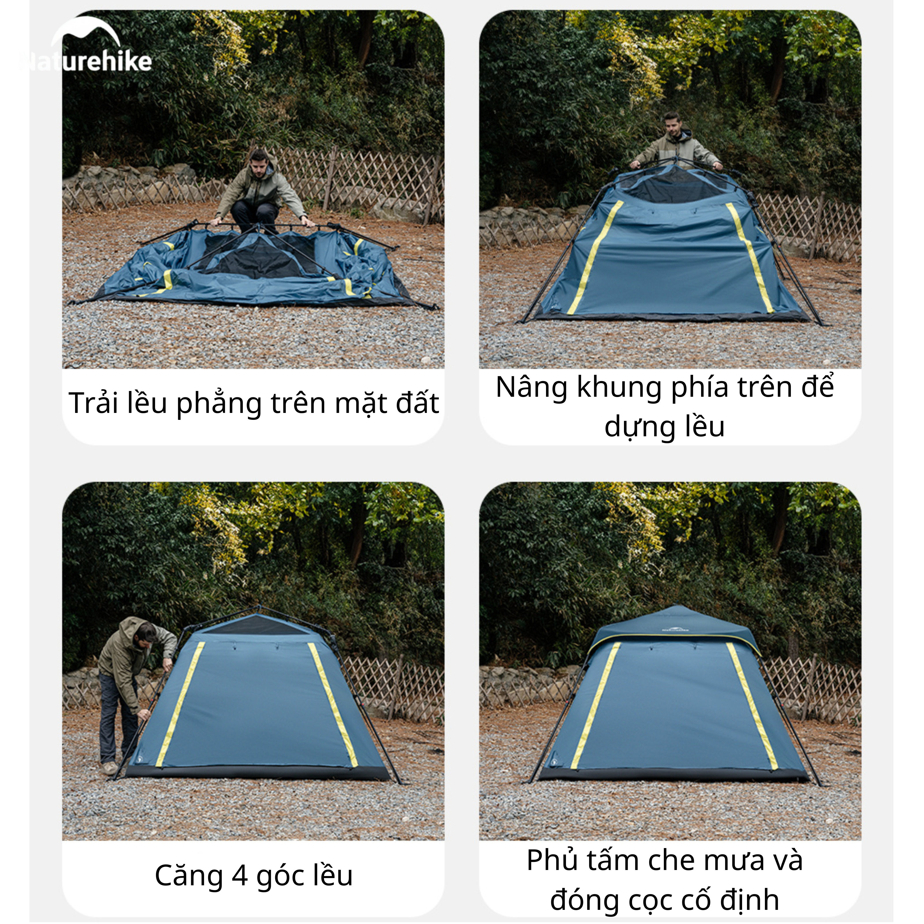 Lều tự bung Naturehike CNK2650WS022 Dã Ngoại , Chống Nắng Mưa tốt - Saigon Outdoor