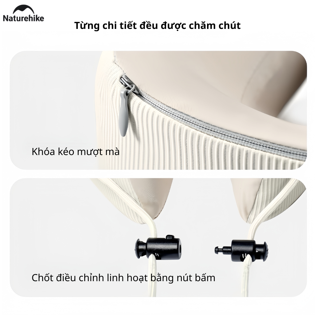 Gối Kê Cổ Chữ U CNK2450WS019 Naturehike Memory Foam Du Lịch Văn Phòng Ô Tô Gấp Gọn Có Hộp Đựng