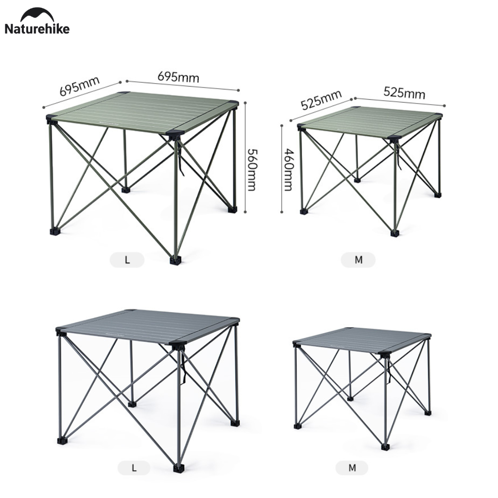 Bàn Xếp Gọn Hợp Kim Nhôm CNK2450JJ013 Naturehike – Siêu Nhẹ, Gấp Gọn Tiện Lợi Cho Camping & Picnic
