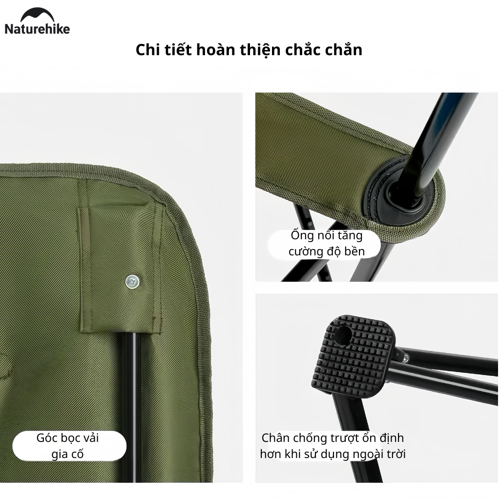 Ghế Xếp Camping Naturehike Sea Star 001 CNK2450JJ020 Có Gác Chân - Ghế Mặt Trăng Ngả Lưng Gấp Gọn