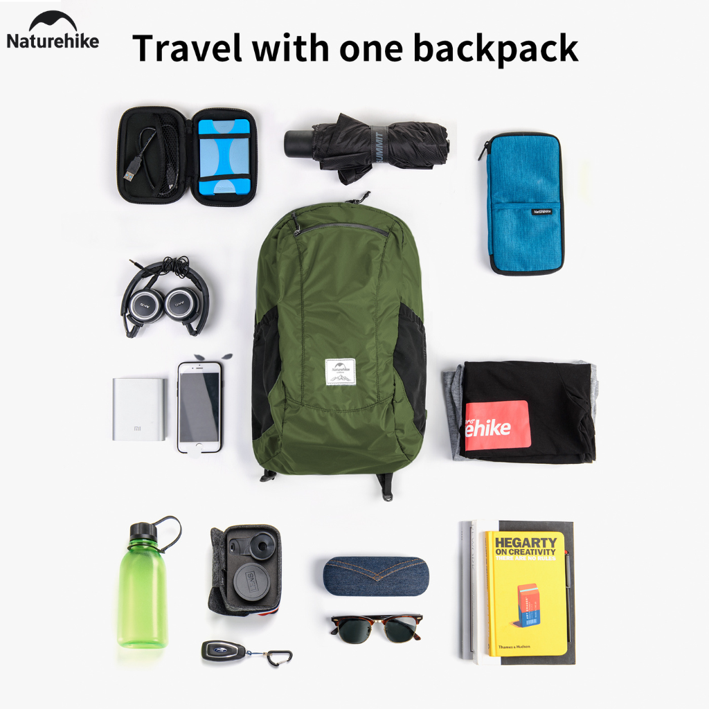 Balo Gấp Gọn Naturehike NH17A012-B 18L Siêu Nhẹ Chống Nước Du Lịch Leo Núi Dã Ngoại