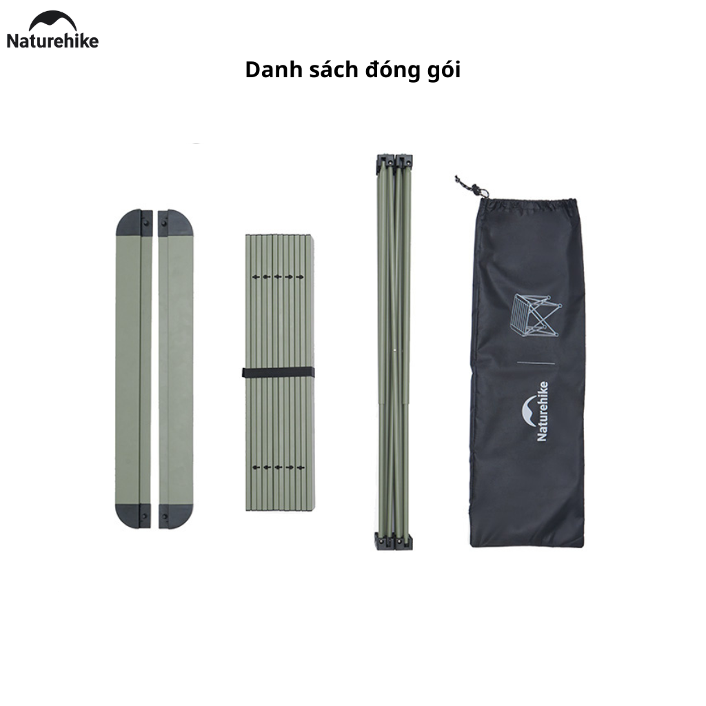 Bàn Xếp Gọn Hợp Kim Nhôm CNK2450JJ013 Naturehike – Siêu Nhẹ, Gấp Gọn Tiện Lợi Cho Camping & Picnic