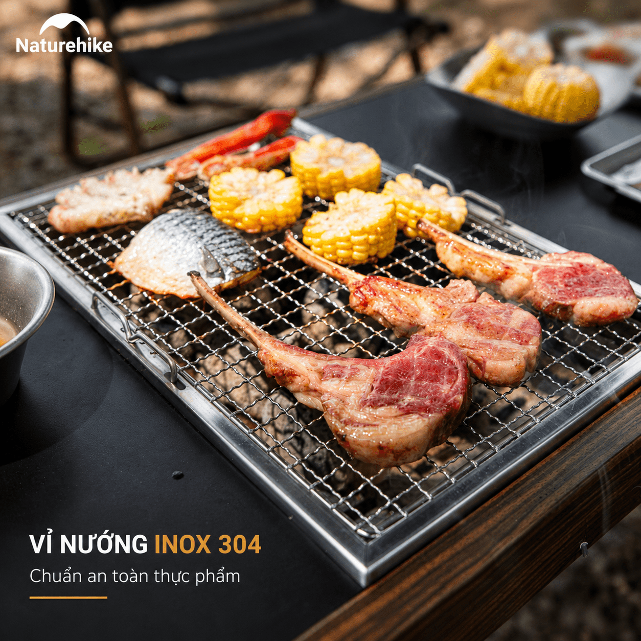 Bếp Nướng Gấp Gọn IGT Naturehike NH20CJ006 (TẶNG KÈM VỈ NƯỚNG)
