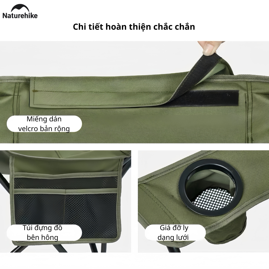 Ghế Xếp Ngả Lưng Camping CNK2650JJ020 Naturehike – Gác Chân Kéo Dài, Chỉnh 3 Mức Thư Giãn