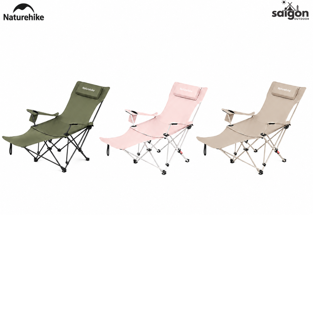Ghế Xếp Ngả Lưng Camping CNK2650JJ020 Naturehike – Gác Chân Kéo Dài, Chỉnh 3 Mức Thư Giãn