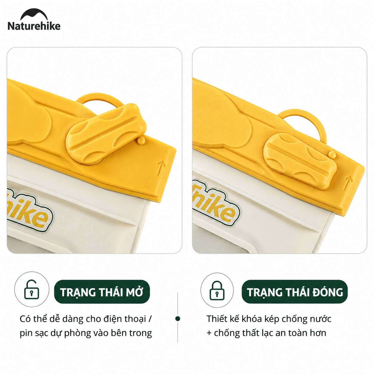 Túi chống nước bảo vệ điện thoại NATUREHIKE CNK2300BS015 – Dùng khi đi mưa, đi biển, du lịch