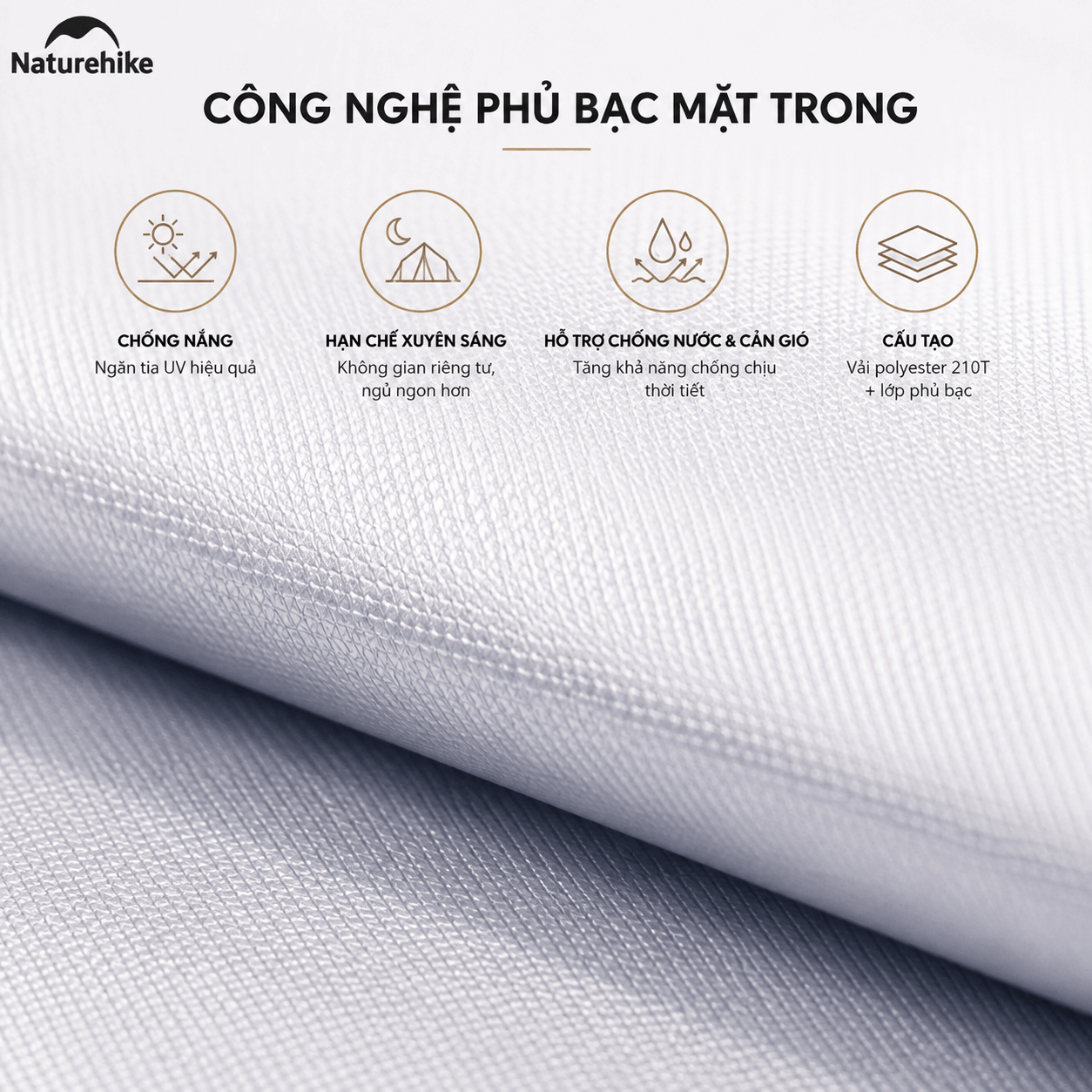 Lều Tắm Naturehike Outdoor Di Động NH21ZP005 Lều Thay Đồ Camping Chống Nước Có Móc Treo Túi Tắm