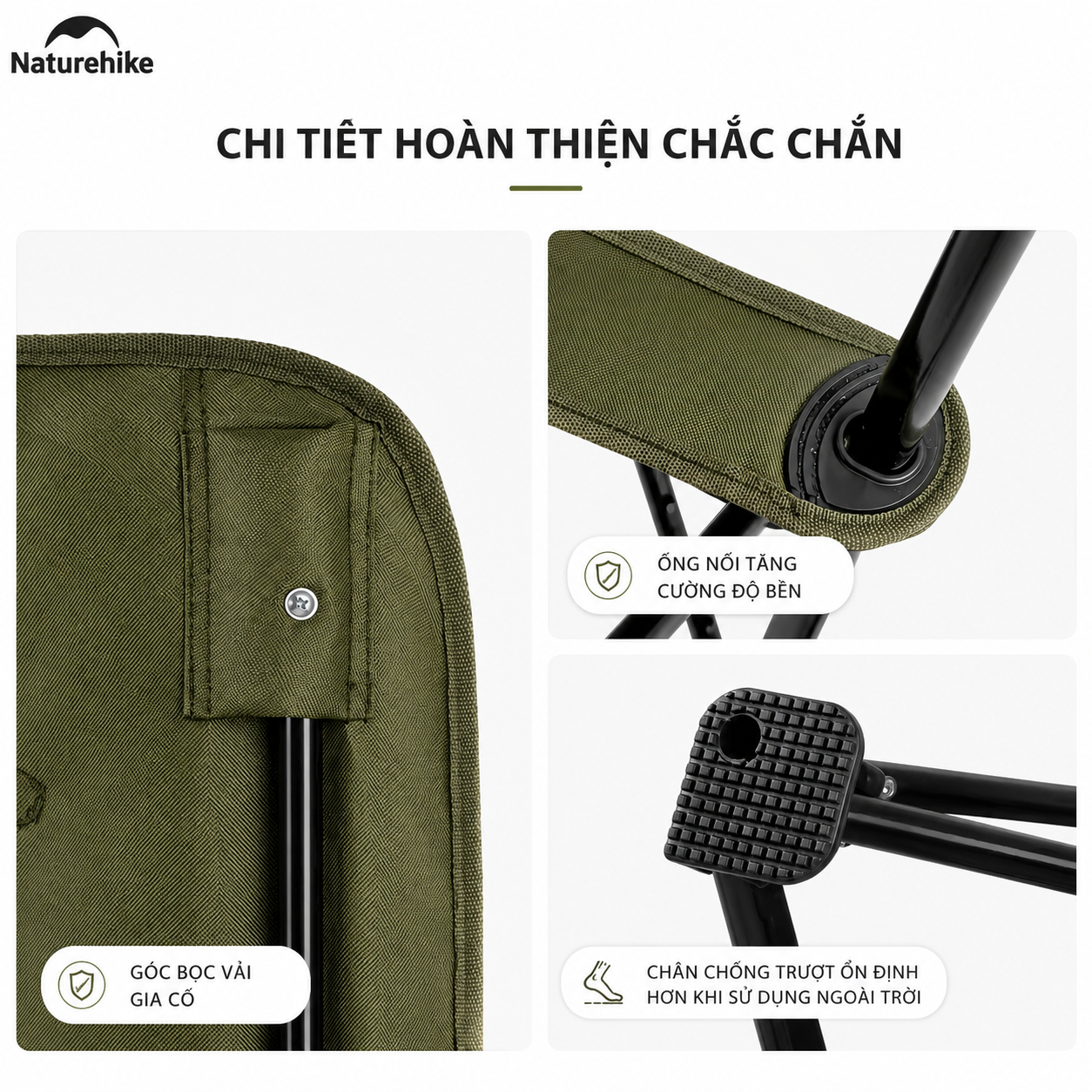 Ghế Xếp Camping Naturehike Sea Star 001 CNK2450JJ020 Có Gác Chân - Ghế Mặt Trăng Ngả Lưng Gấp Gọn