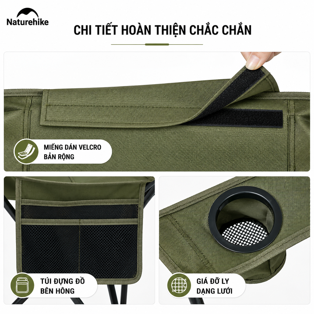 Ghế Xếp Ngả Lưng Camping CNK2550JJ019 Naturehike – Gác Chân Kéo Dài, Chỉnh 3 Mức Thư Giãn