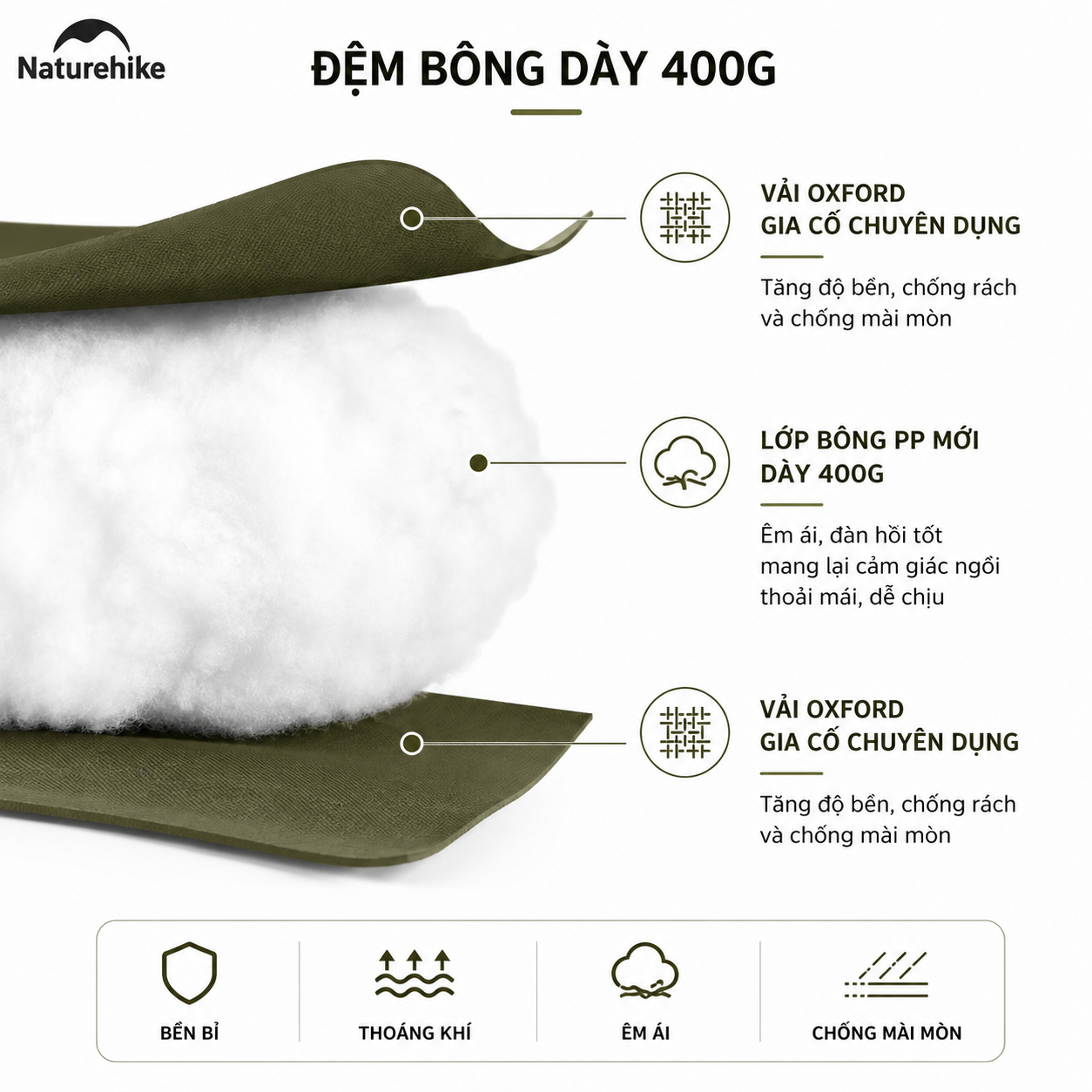 Ghế Xếp Camping Naturehike Sea Star 001 CNK2450JJ020 Có Gác Chân - Ghế Mặt Trăng Ngả Lưng Gấp Gọn