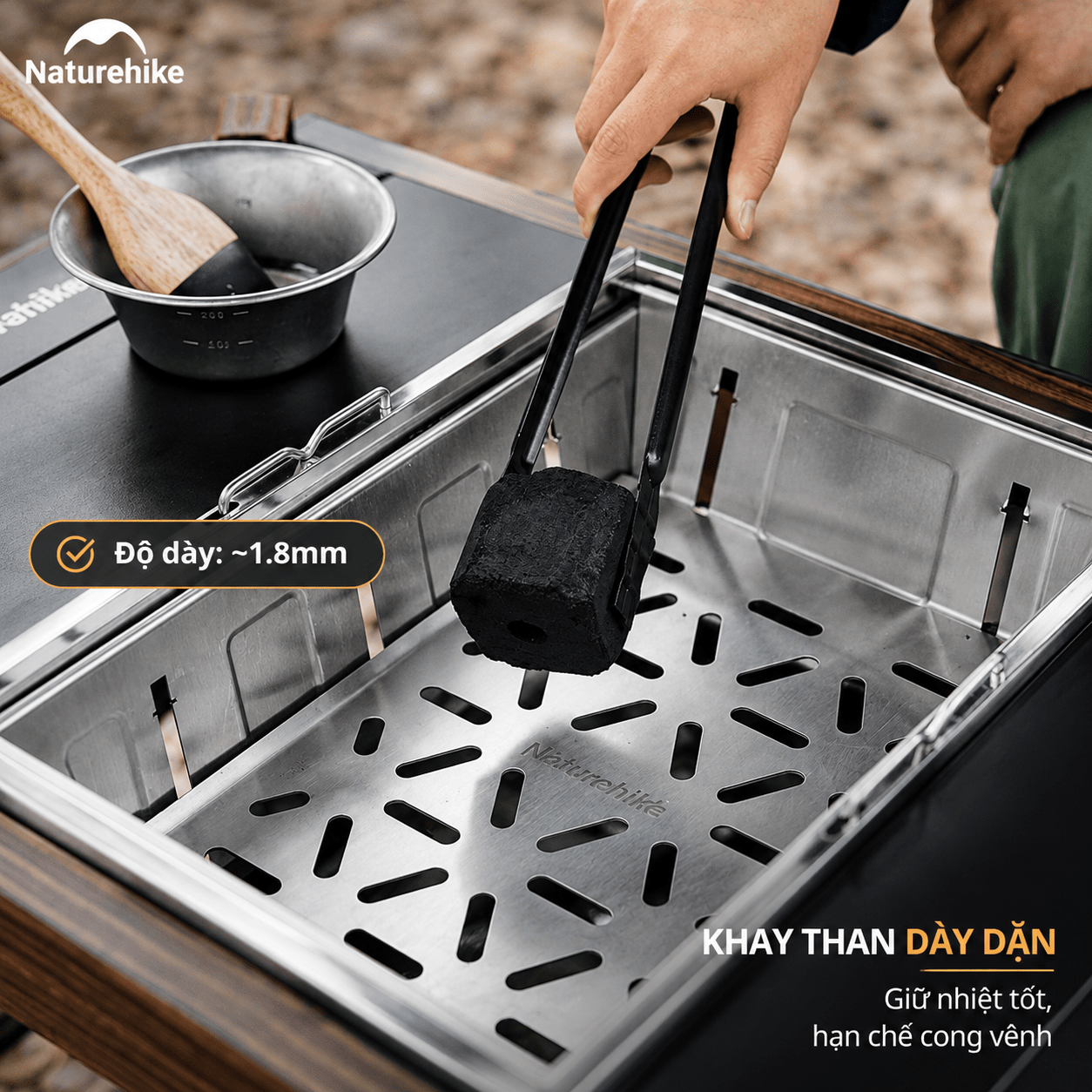 Bếp Nướng Gấp Gọn IGT Naturehike NH20CJ006 (TẶNG KÈM VỈ NƯỚNG)
