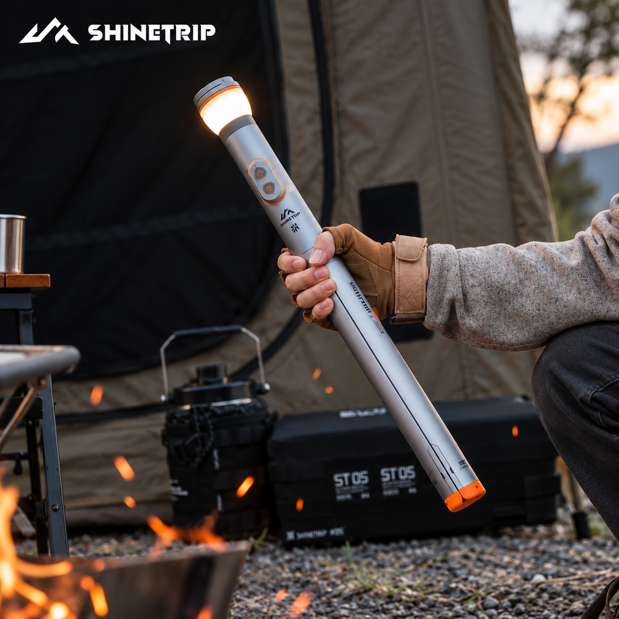 Đèn Cắm Trại Shinetrip ST05 800LM Đèn Camping Đa Năng 3 Trong 1 Có Chân Tripod Kéo Dài 1.92m Chống Nước IP65