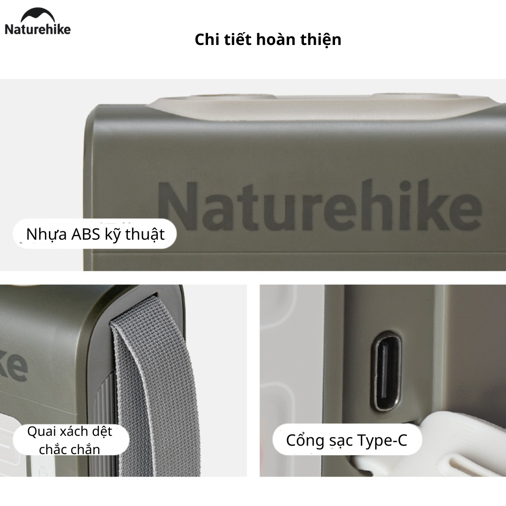Máy Bơm Hơi Điện Tử CNK2550ZM010 Naturehike 20PSI Pin Sạc 5200mAh - Bơm Hút Khí 2 Chiều, Màn Hình LED, Sạc Type-C