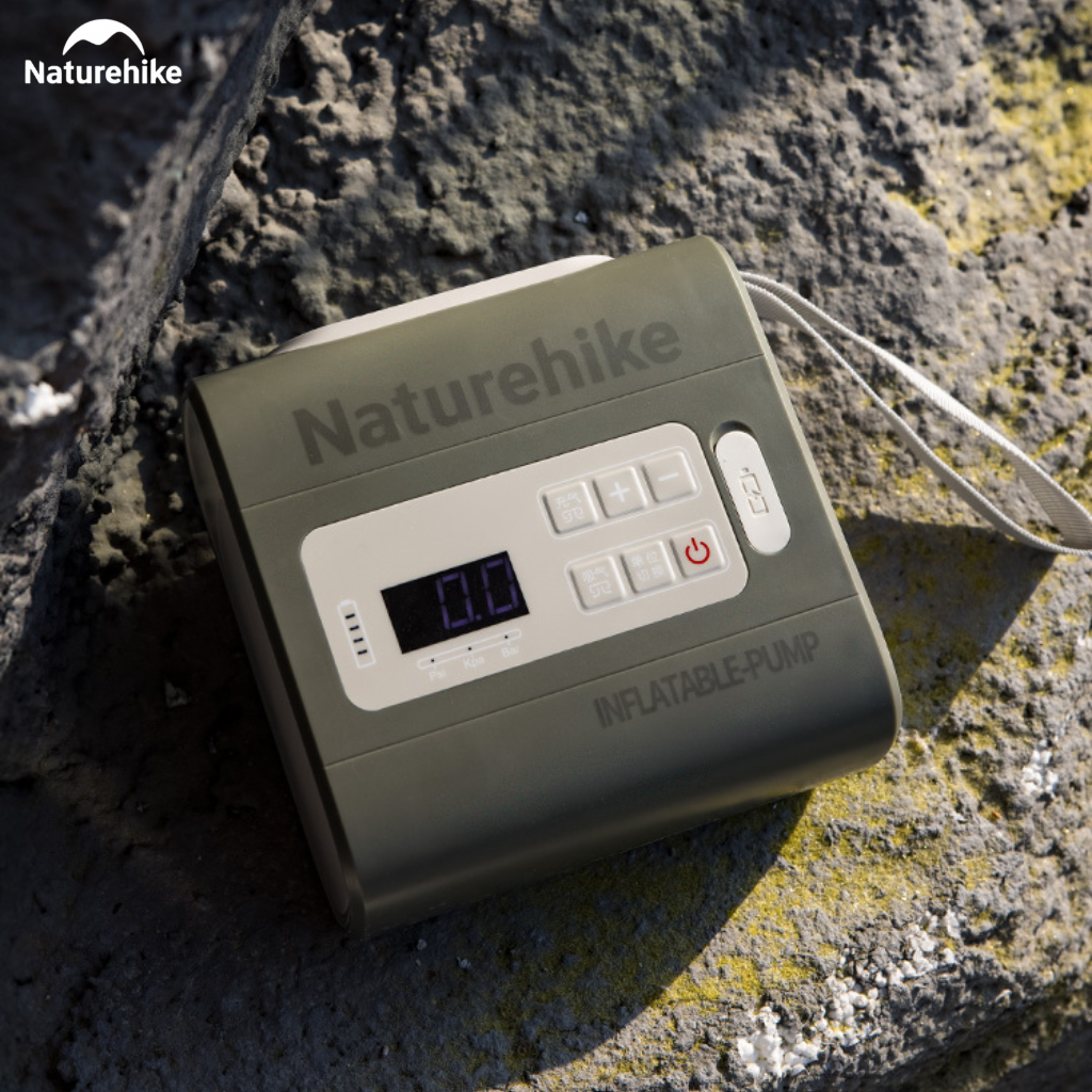 Máy Bơm Hơi Điện Tử CNK2550ZM010 Naturehike 20PSI Pin Sạc 5200mAh - Bơm Hút Khí 2 Chiều, Màn Hình LED, Sạc Type-C
