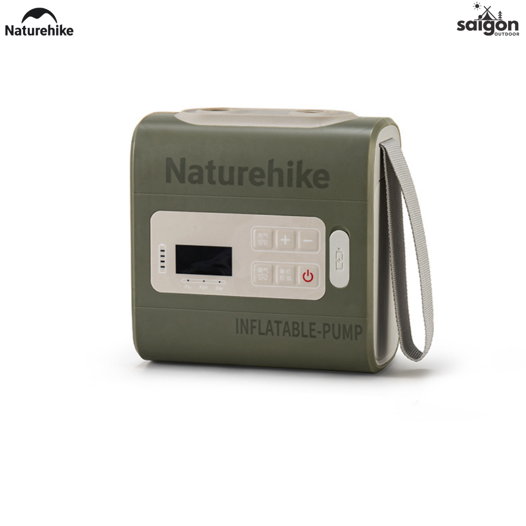 Máy Bơm Hơi Điện Tử CNK2550ZM010 Naturehike 20PSI Pin Sạc 5200mAh - Bơm Hút Khí 2 Chiều, Màn Hình LED, Sạc Type-C