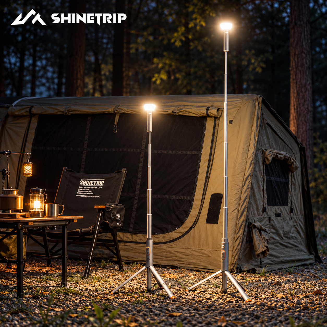 Đèn Cắm Trại Shinetrip ST05 800LM Đèn Camping Đa Năng 3 Trong 1 Có Chân Tripod Kéo Dài 1.92m Chống Nước IP65