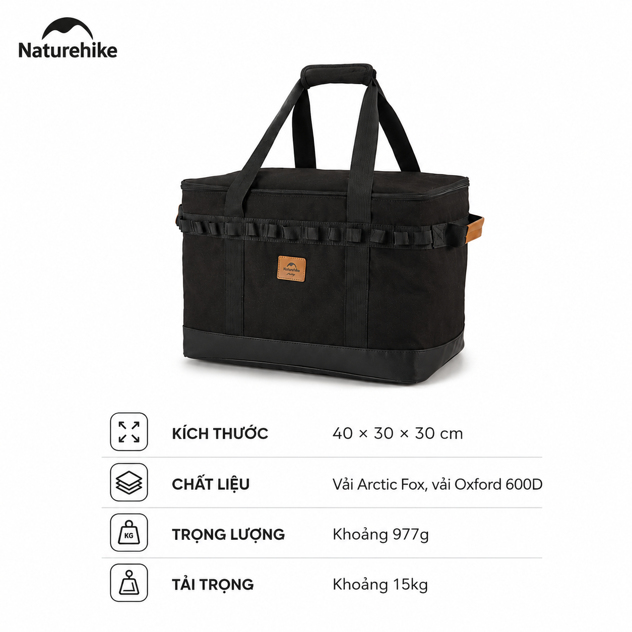 Túi Đựng Đồ Camping CNH22SN008 Naturehike 36L Có Vách Ngăn Tháo Rời | Túi Đựng Bếp Dã Ngoại Chống Nước Chống Va Đập