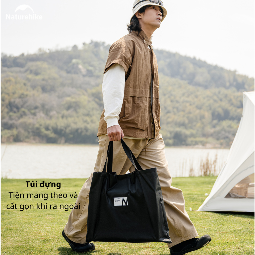 Bếp Nướng Than Hoa Naturehike CNK2650CF011 Gấp Gọn Inox 304 & Inox 410 - Bếp BBQ Dã Ngoại Camping Có Tay Xách, Tháo Rời