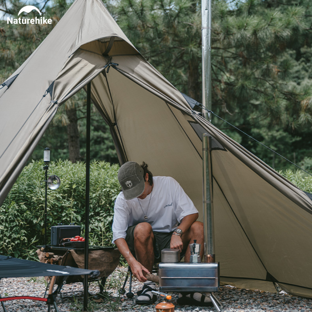 Lều Naturehike CNK2300ZP025 Tipi 3-4 Người Có Lỗ Thoát Khói Chống Nước PU3000mm | Lều Dã Ngoại Dựng Nhanh Dùng Bếp Củi 4