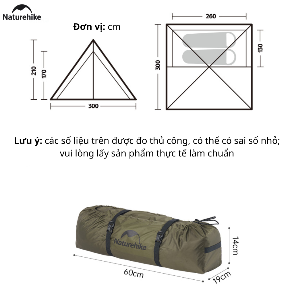 Lều Naturehike CNK2300ZP025 Tipi 3-4 Người Có Lỗ Thoát Khói Chống Nước PU3000mm | Lều Dã Ngoại Dựng Nhanh Dùng Bếp Củi 4
