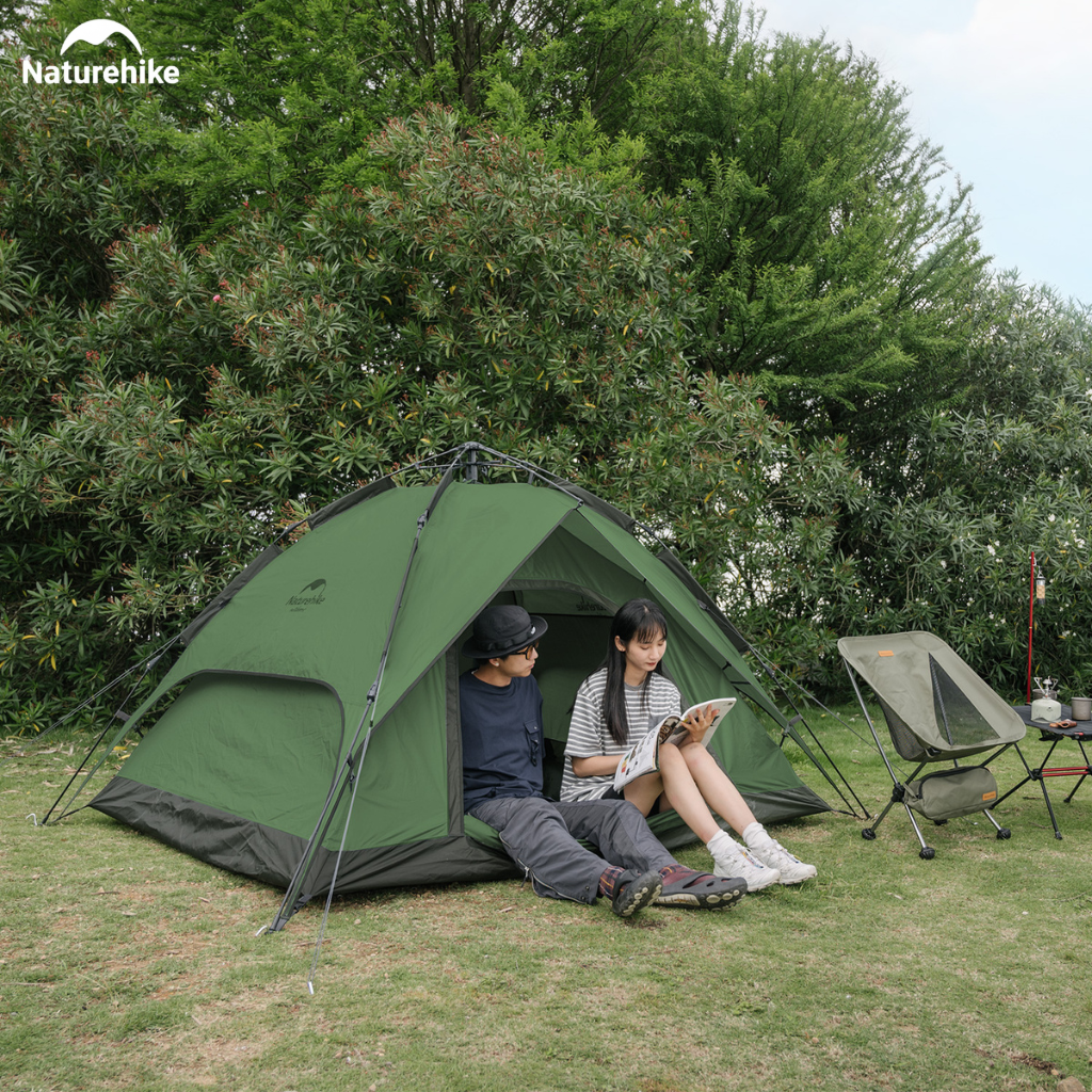 Lều Tự Động Naturehike 3-4 Người 2 Cửa 2in1 Chống Nước PU2000+ Gấp Gọn Cắm Trại Dã Ngoại NH21ZP008