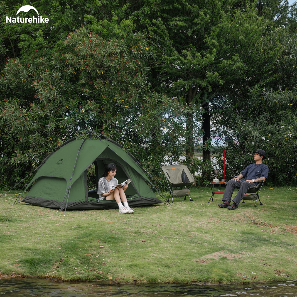 Lều Tự Động Naturehike 3-4 Người 2 Cửa 2in1 Chống Nước PU2000+ Gấp Gọn Cắm Trại Dã Ngoại NH21ZP008