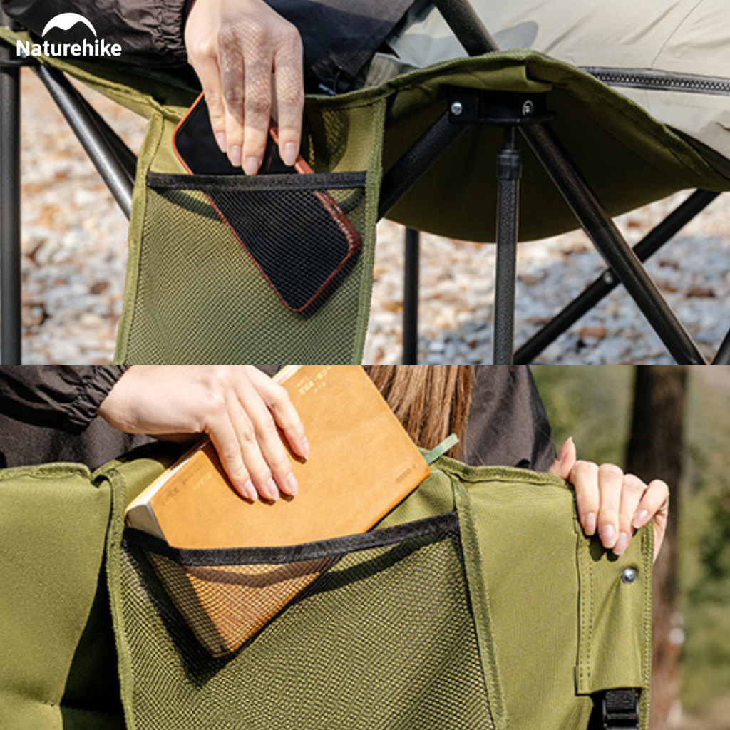 Ghế Xếp Camping Naturehike CNK2550JJ029 2 Ghế Gấp Gọn Có Đệm Dày, Tay Vịn Cứng, Túi Giữ Nhiệt, Khung Thép Carbon
