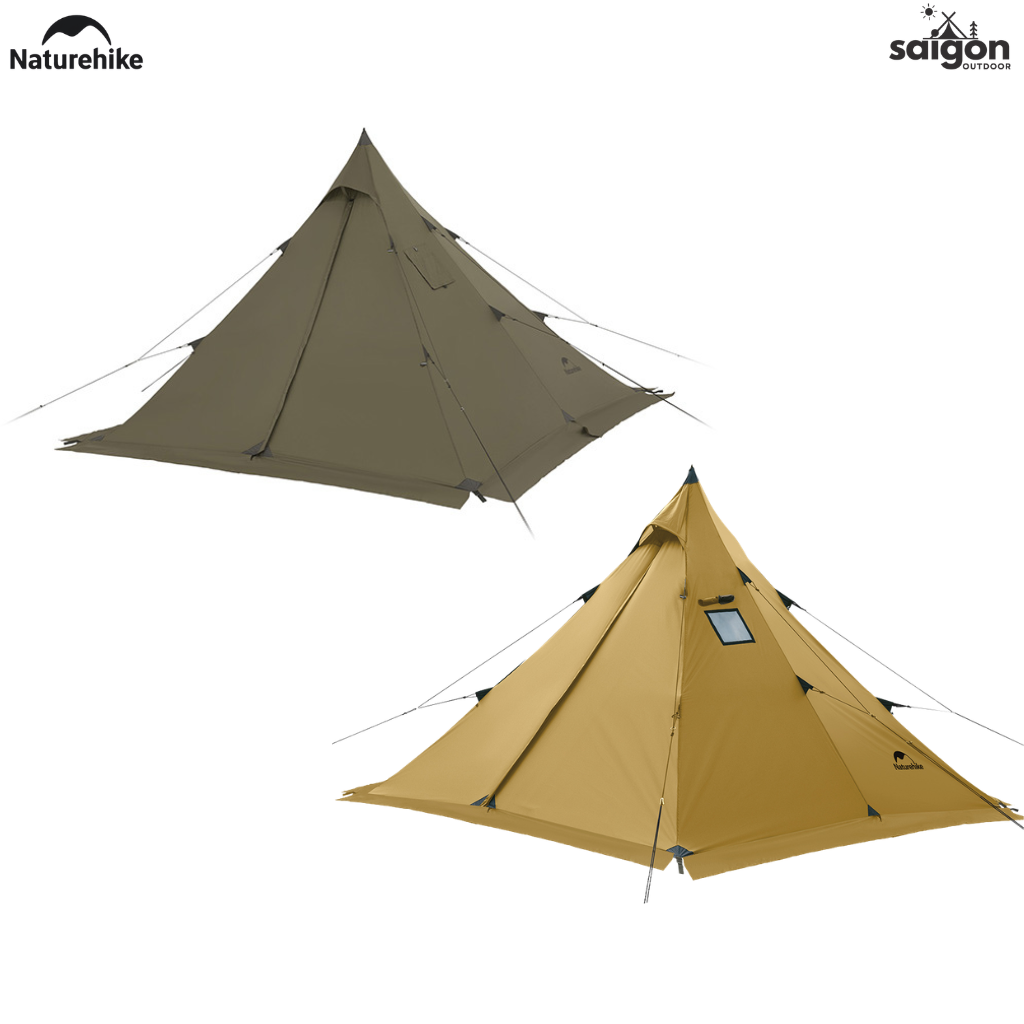 Lều Naturehike CNK2300ZP025 Tipi 3-4 Người Có Lỗ Thoát Khói Chống Nước PU3000mm | Lều Dã Ngoại Dựng Nhanh Dùng Bếp Củi 4