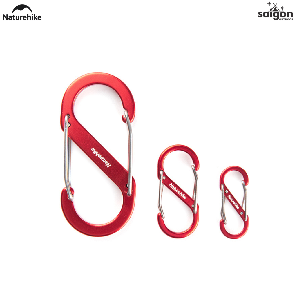 Móc Treo Chữ S NH20GS004 Naturehike Hợp Kim Nhôm Siêu Nhẹ Mini Đa Năng Treo Đèn, Bình Nước, Chìa Khóa, Phụ Kiện Campin