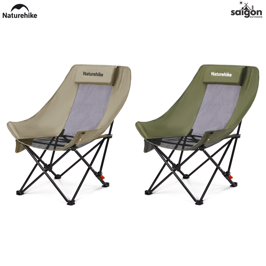 Ghế Xếp Camping Naturehike CNK2550JJ019 Gấp Gọn Siêu Nhẹ Khung Thép Carbon, Ghế Dã Ngoại Tựa Lưng Cao Thoáng Khí Chịu Tải 100kg