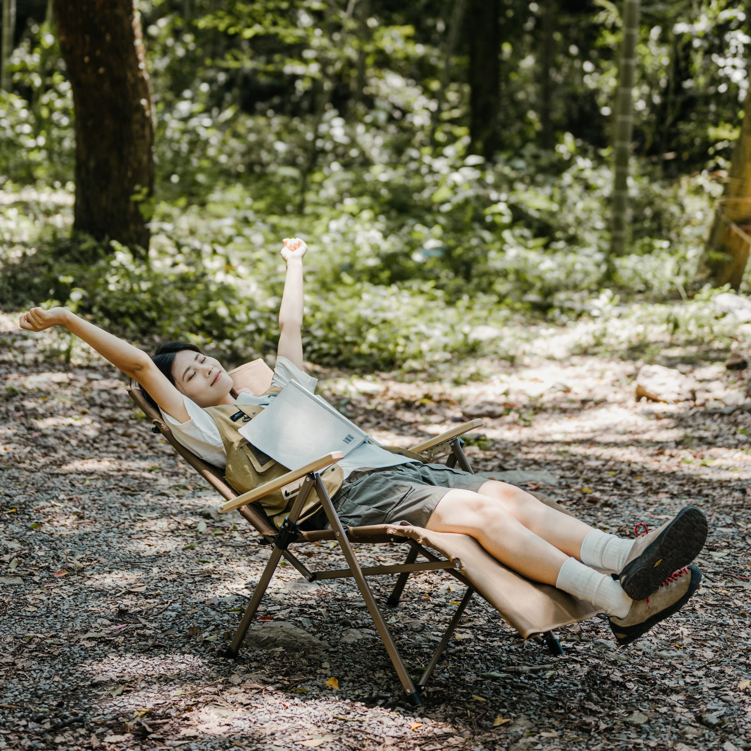 Ghế Xếp Ngả Lưng Naturehike CNK2450JJ016 2in1 Có Gác Chân Gấp Gọn Ghế Camping 3 Mức Chỉnh