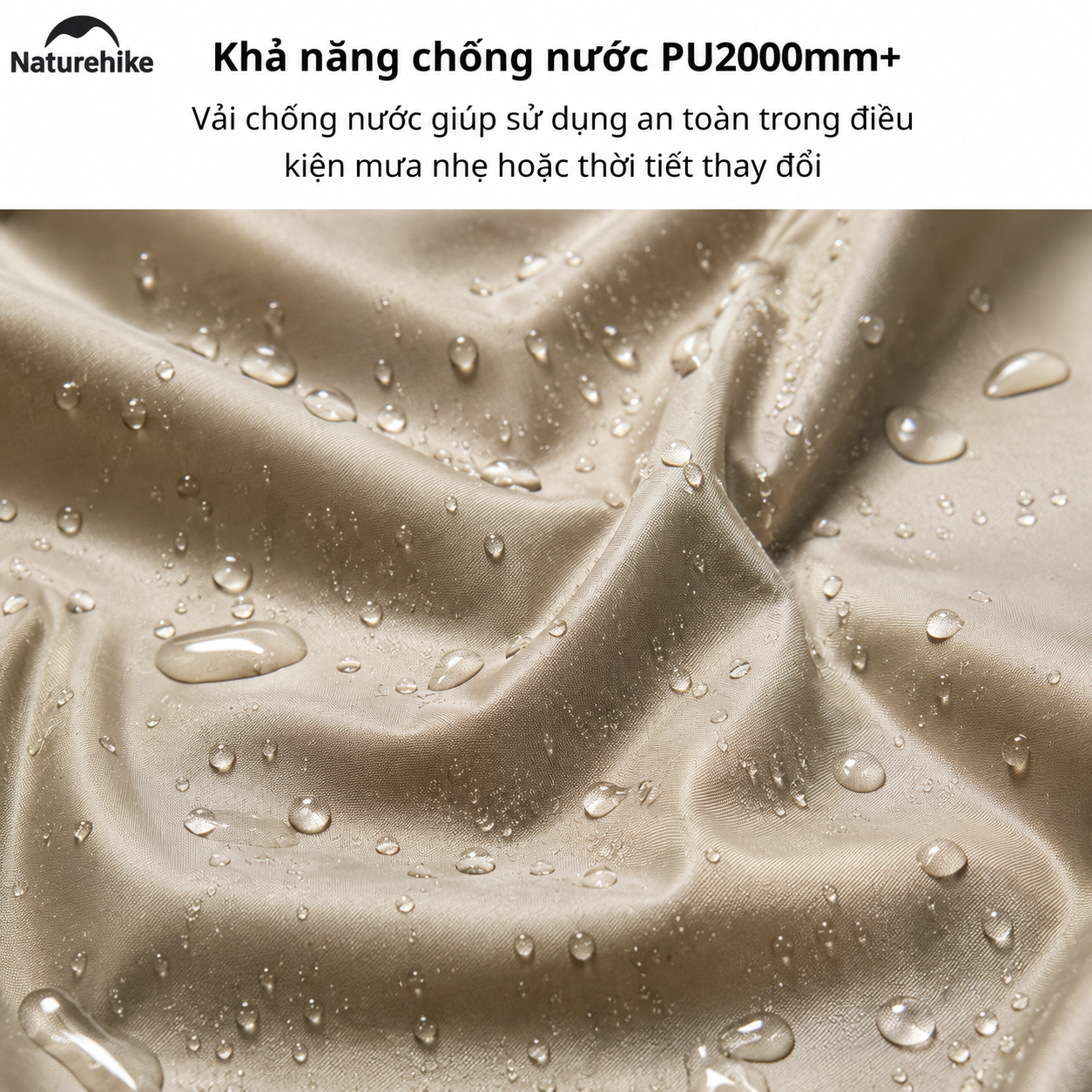 Bạt Che Nắng Naturehike CNK2350WS015| Bạt Camping Dã Ngoại Kèm Cột 2.2m Chống Nắng Chống Mưa