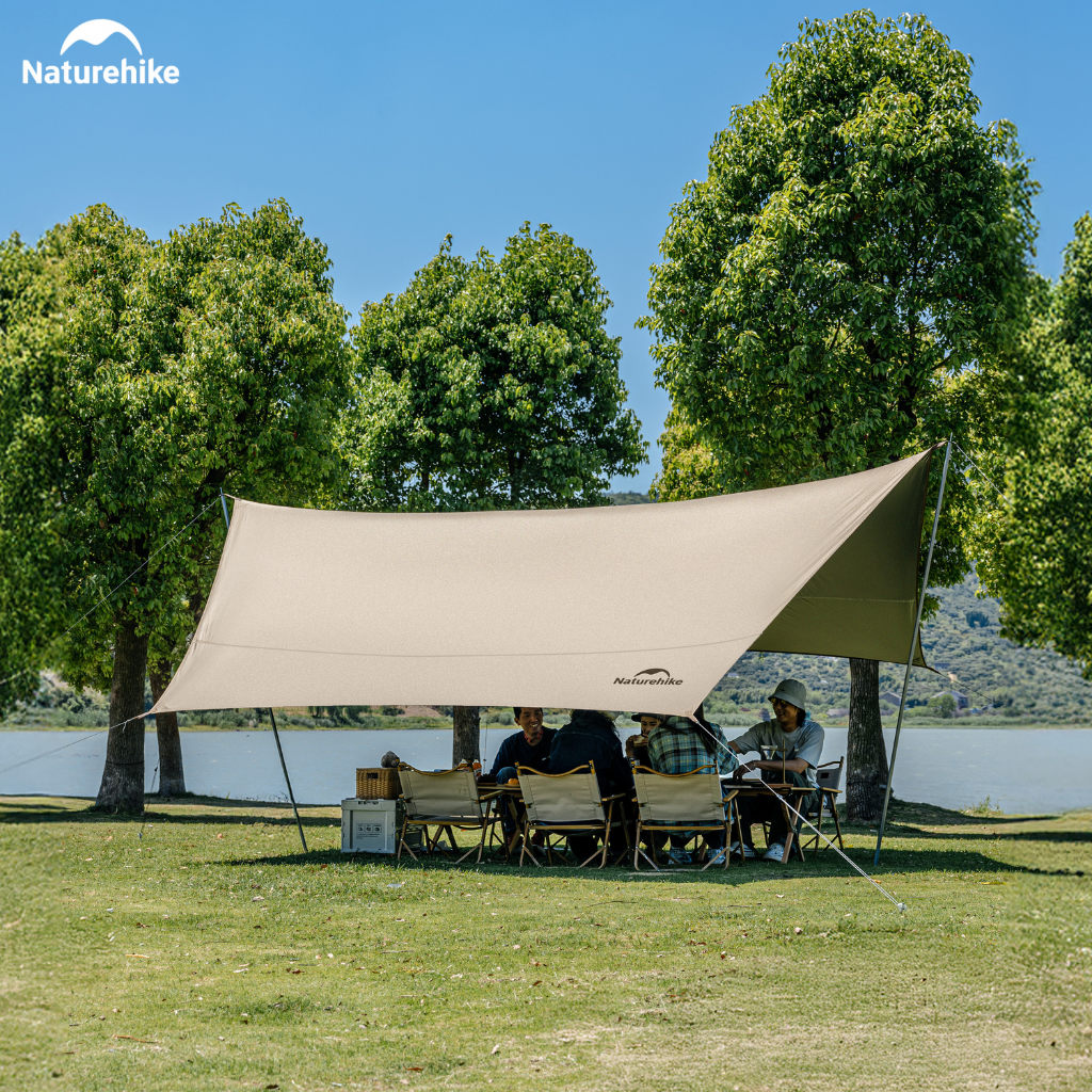 Bạt Che Nắng Naturehike CNK2350WS015| Bạt Camping Dã Ngoại Kèm Cột 2.2m Chống Nắng Chống Mưa
