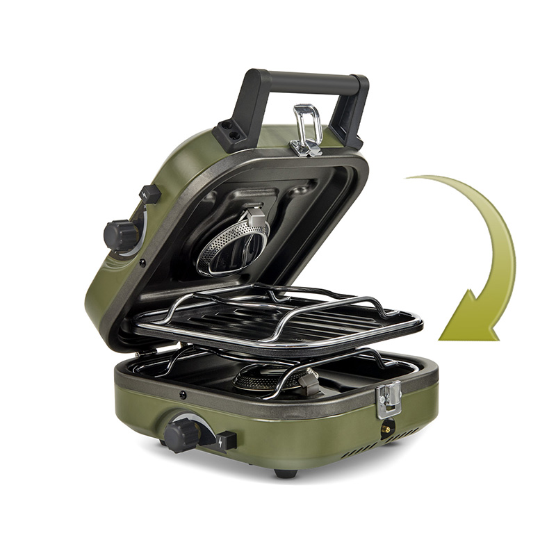 Bếp Gas Cắm Trại Ngoài Trời, thiết kế Mini Kiểu Nhện Màu Đen, Dùng Cho Dã Ngoại, Camping NH22RJ003