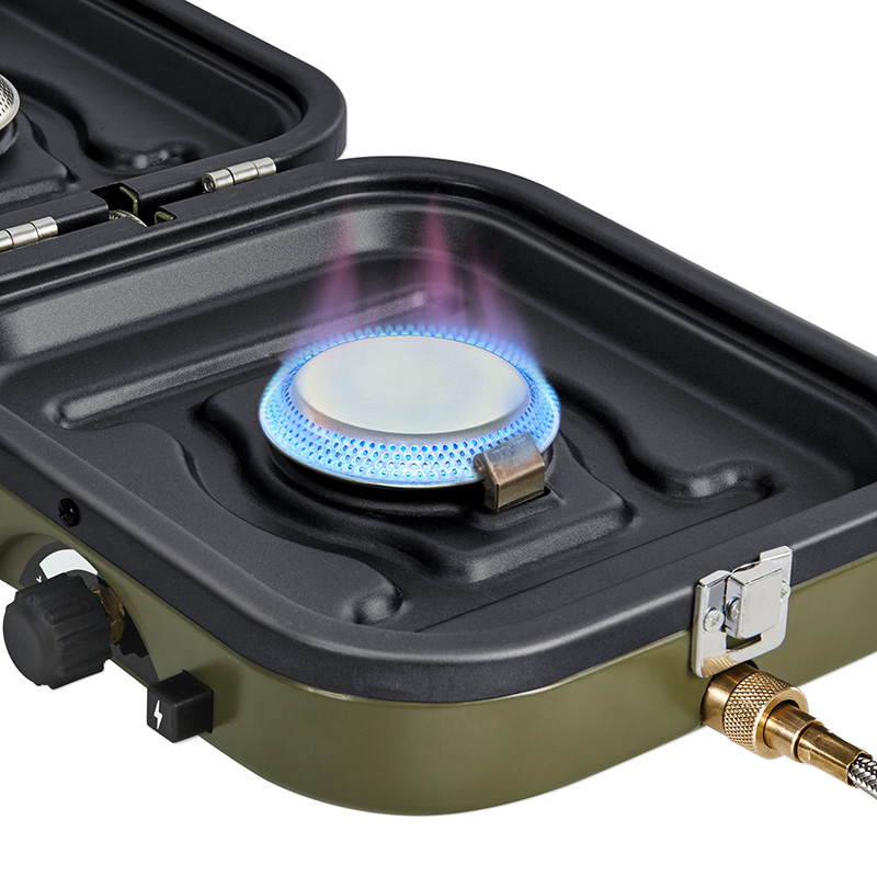 Bếp Gas Cắm Trại Ngoài Trời, thiết kế Mini Kiểu Nhện Màu Đen, Dùng Cho Dã Ngoại, Camping NH22RJ003
