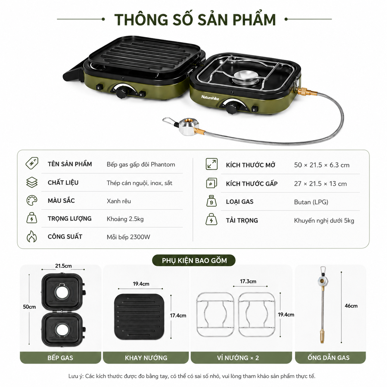 Bếp Gas Cắm Trại Ngoài Trời, thiết kế Mini Kiểu Nhện Màu Đen, Dùng Cho Dã Ngoại, Camping NH22RJ003