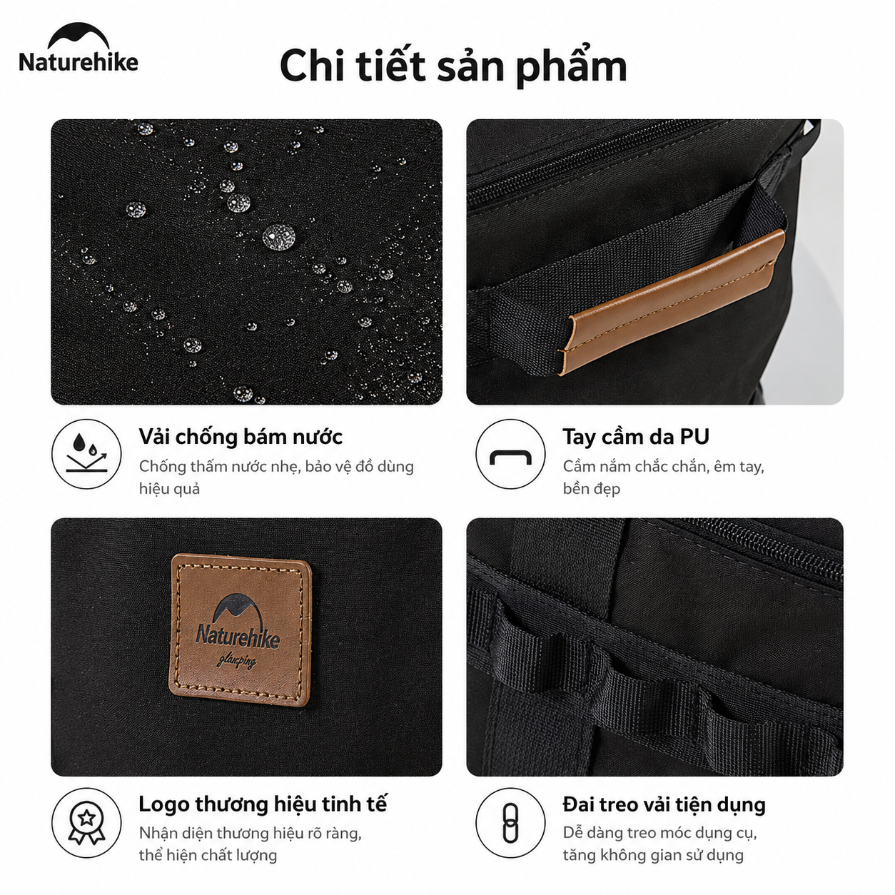 Túi Đựng Đồ Camping CNH22SN008 Naturehike 36L Có Vách Ngăn Tháo Rời | Túi Đựng Bếp Dã Ngoại Chống Nước Chống Va Đập
