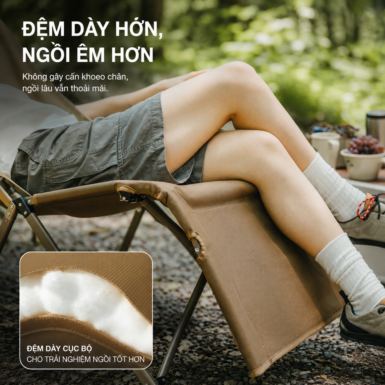 Ghế Xếp Ngả Lưng Naturehike CNK2450JJ016 2in1 Có Gác Chân Gấp Gọn Ghế Camping 3 Mức Chỉnh