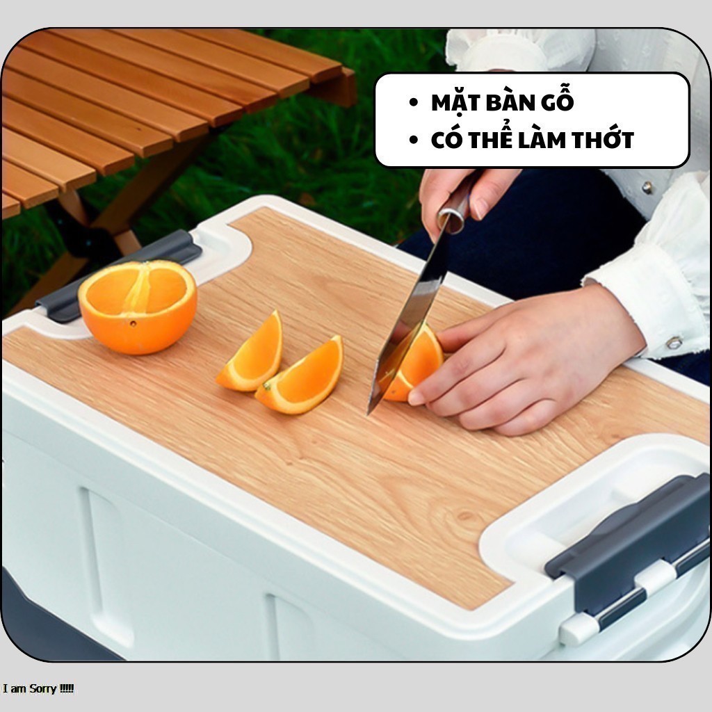 Thùng Bàn Chứa Đồ Mở Rộng Dã Ngoại 60L - Gấp Gọn Đa Năng